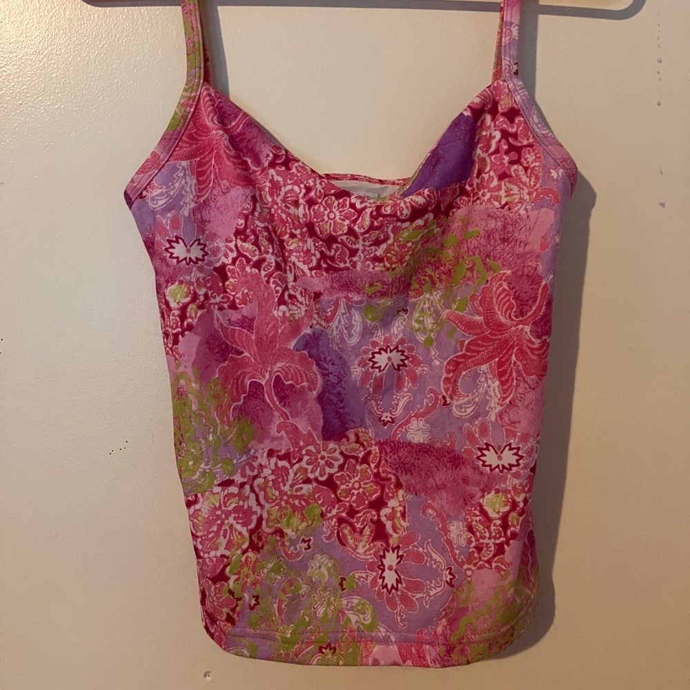 Bosom Buddies Pink Yoga Top Workout Tank Large